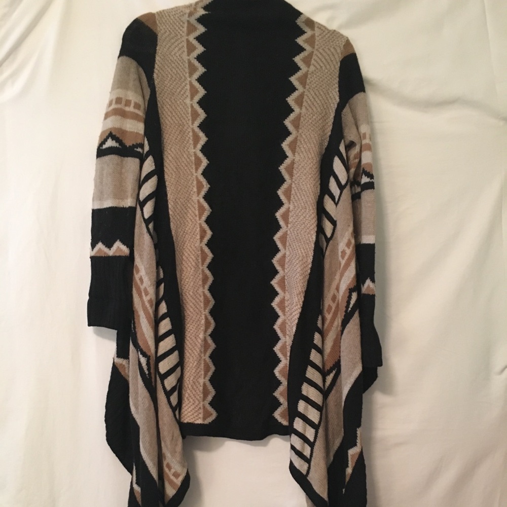 Aztec Print Cardigan Sweater